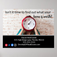 time to find out real estate marketing postcard