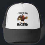 Time To Get Basted Funny Beer Turkey Thanksgiving  Trucker Hat<br><div class="desc">Time To Get Basted Funny Beer Turkey Thanksgiving</div>