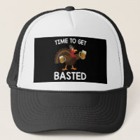 Time To Get Basted Funny Beer Turkey Thanksgiving