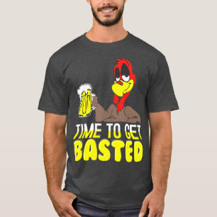 Time To Get Basted Funny Thanksgiving Beer T-Shirt