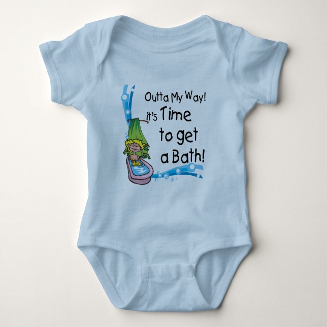Time to Get Bath Baby Bodysuit (Front)