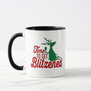 Time to Get Blitzened Christmas Reindeer Mug