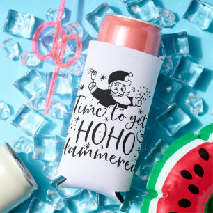 Time to Get Ho Ho Hammered XMAS Drinking Humour Seltzer Can Cooler