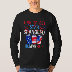 Time To Get Star Spangled Hammered 4th Of July Ame T-Shirt