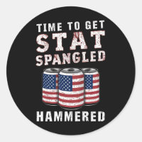 Time To Get Star Spangled Hammered Beer USA Flag
