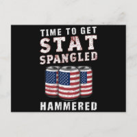 Time To Get Star Spangled Hammered Beer USA Flag