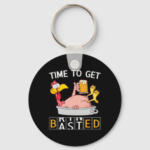 Time To Get Sted Funny Turkey Beer Thanksgiving Od Key Ring