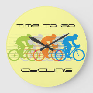 Time to Go Cycling Design Wall Clock