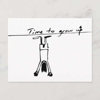 Time to grow up comical postcard