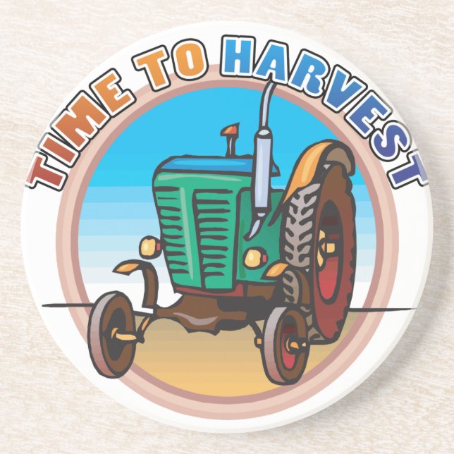 Time to Harvest Farming Coaster (Front)