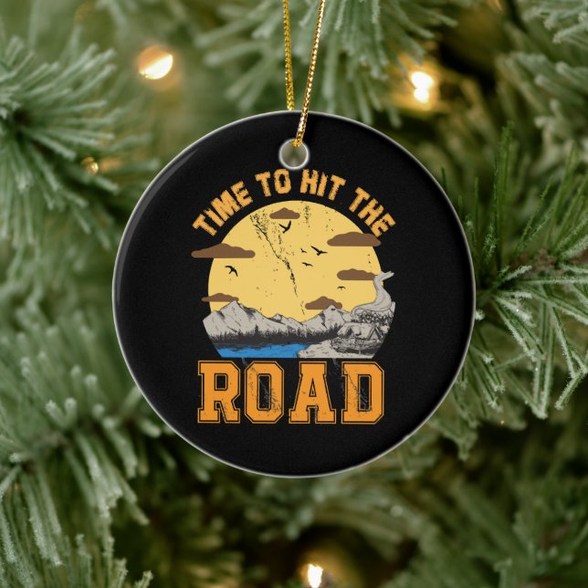 Time To Hit The Road  Ceramic Tree Decoration (Tree)