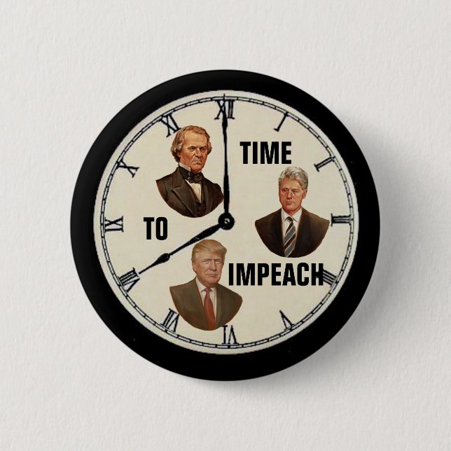 Time to Impeach Trump 6 Cm Round Badge (Front)