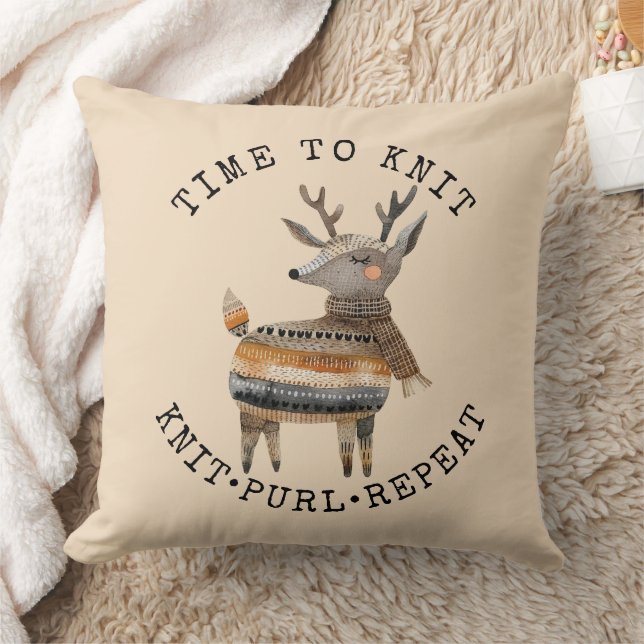 Time to Knit  Cushion (Blanket)