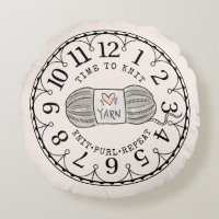 Time to Knit Yarn Clock Face 
