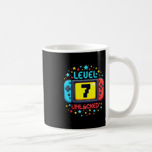 Time To Level Up 7 Unlocked 7th Birthday Boy Video Coffee Mug