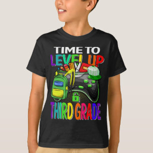 Time To Level Up Third Grade Video Game T-Shirt