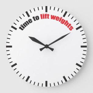 Time To Lift Weights - Gym Motivation Large Clock