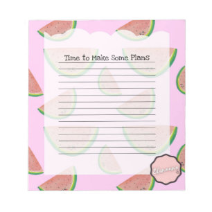 Time to Make Some Plans, Customisable Watermelon Notepad