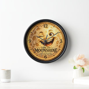 Time to moonshine unique clock design