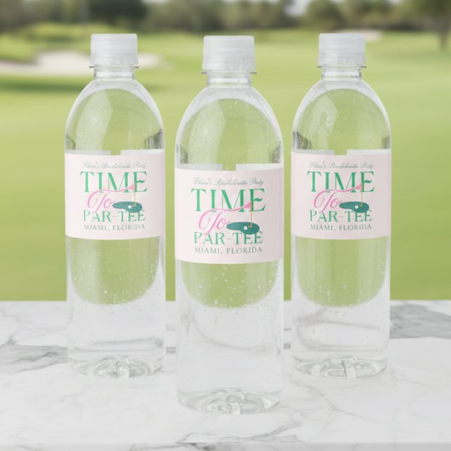 Time to Par-Tee Golf Bachelorette Water Bottle Label (Time to Par-Tee Golf Bachelorette Water Bottle Label)