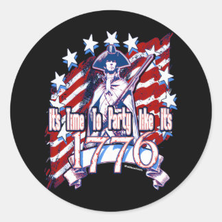 Time To Party Like It's 1776 Classic Round Sticker