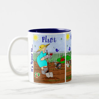 Time to Plant, Grow, Relax - Miss Ruthie Two-Tone Coffee Mug