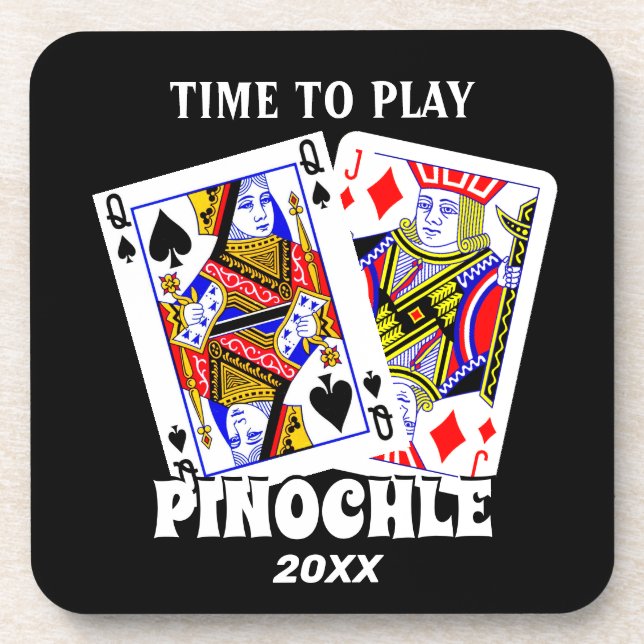 Time to Play Pinochle   Coaster (Front)