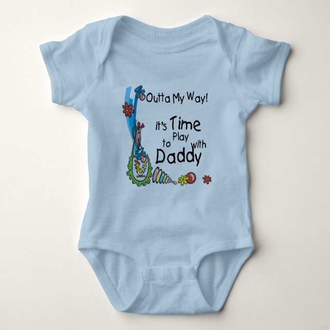 Time to Play with Daddy Baby Bodysuit (Front)
