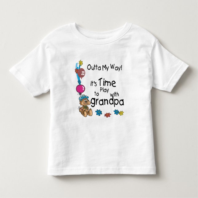 Time to Play with Grandpa Toddler T-Shirt (Front)