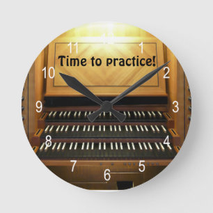 Time to practice musicians wall clock