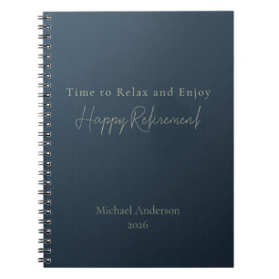 Time to Relax and Enjoy Personalised Retirement Notebook