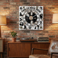 “Time to Rock, Dad!” wall clock
