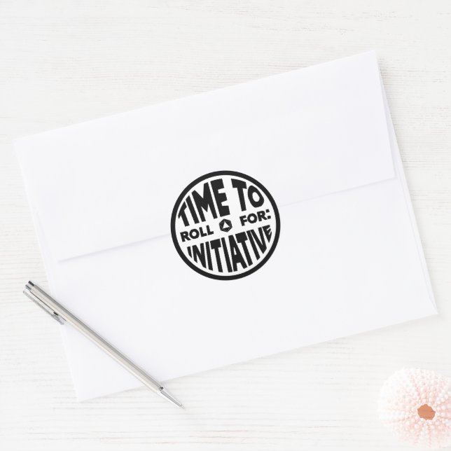 Time To Roll For Initiative Sticker (Envelope)