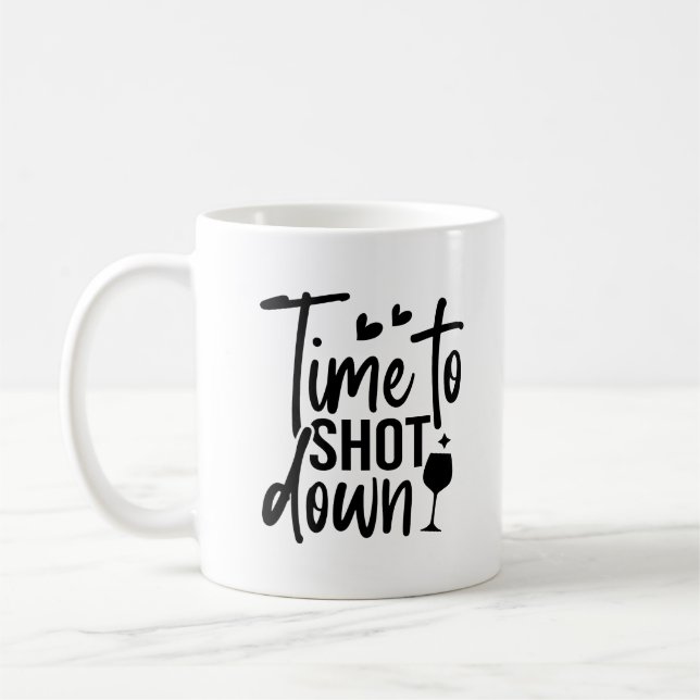 Time to shot down coffee mug (Left)