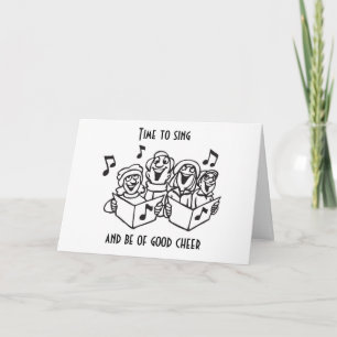 TIME TO SING THEN RING IN THE NEW YEAR CARD