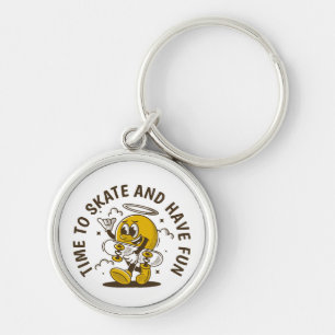 Time to skate key ring