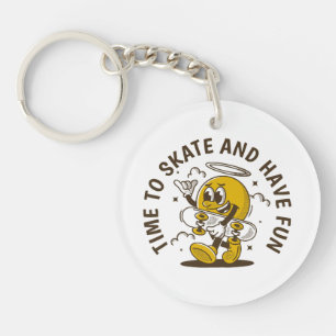 Time to skate key ring