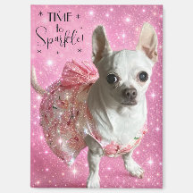 Time to sparkle cute chihuahua in dress