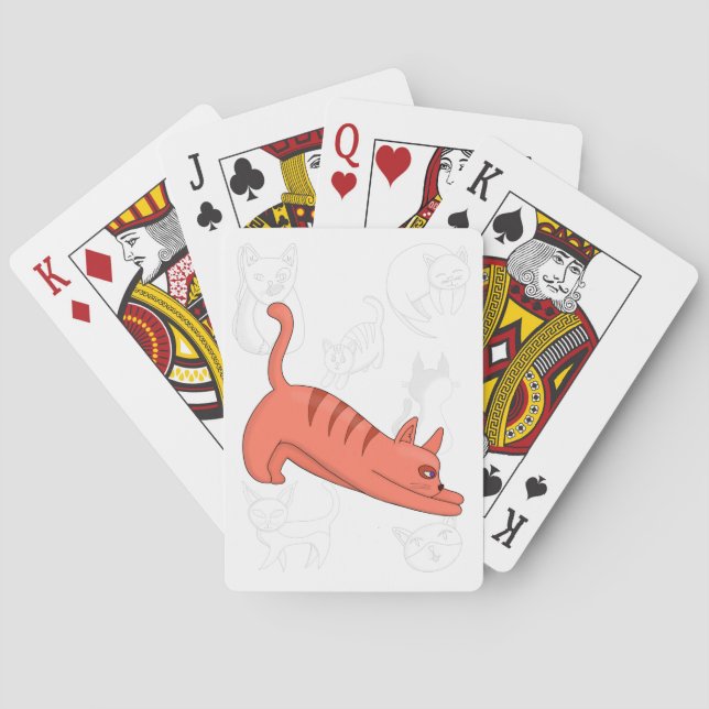 Time to Stretch Duvet Cover Playing Cards (Back)
