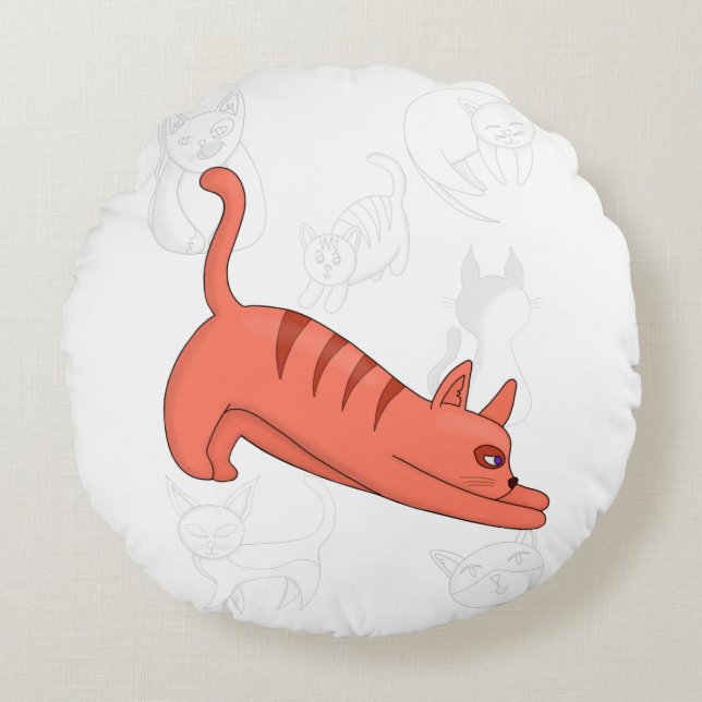 Time to Stretch Duvet Cover Round Cushion (Front)