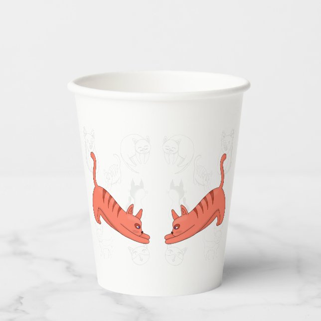 Time to Stretch Two-Tone Coffee Mug Paper Cups (Front)