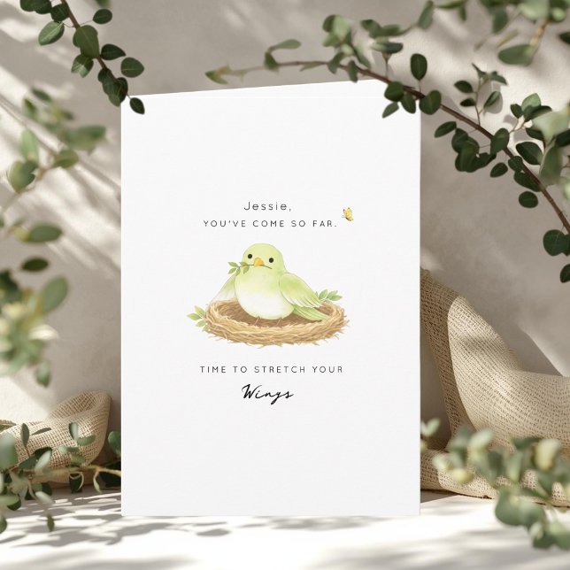 Time to Stretch Your Wings End of Chemo Card (After Chemo Card)