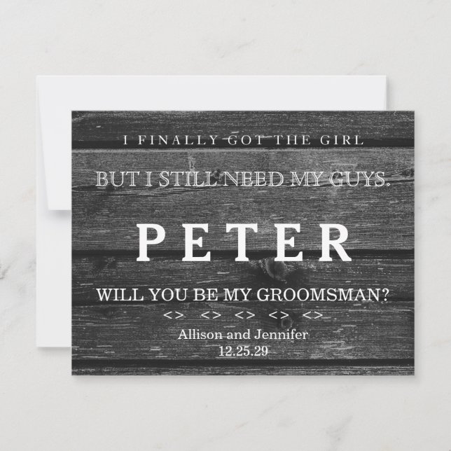 Time to Suitup Black Wood Wooden Invitation (Front)