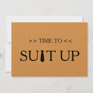 Time to Suitup White Background Invitation