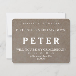 Time to Suitup will you be my groomsman? Invitation