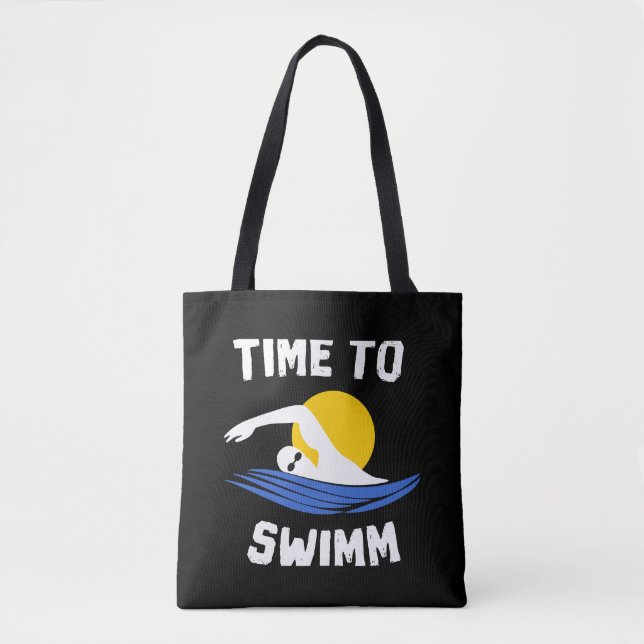Time to swimm  tote bag (Front)