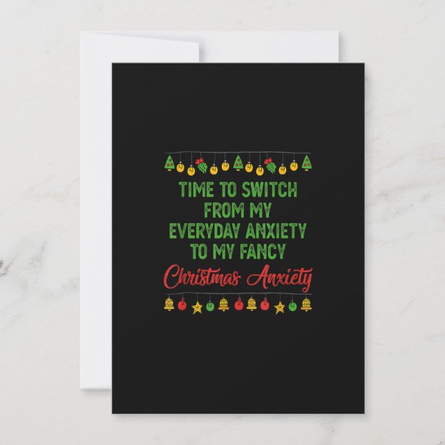 Time To Switch From My Everyday Anxiety To Fancy C Invitation (Front)