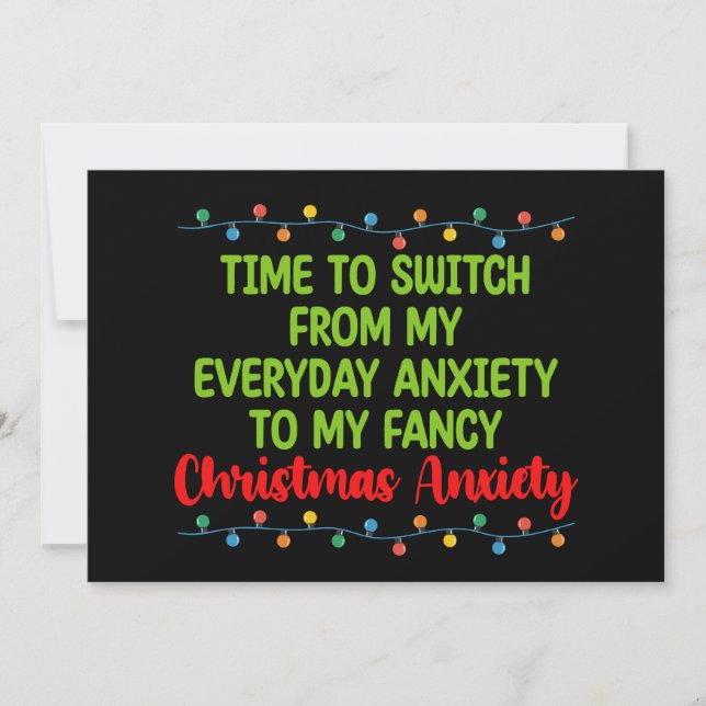 Time To Switch From My Everyday Anxiety To My Fanc Invitation (Front)