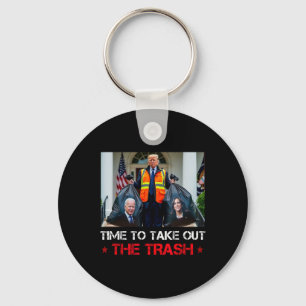 Time To Take Out The Trash Trump Garbage Man Key Ring