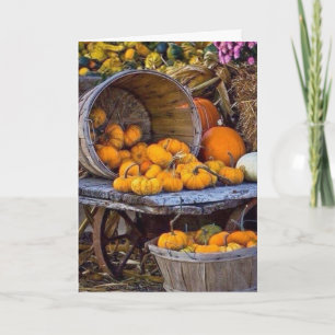 TIME TO THINK OF WHY WE ARE THANKFUL THANKSGIVING CARD